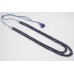 Women's Blue Sapphire beads glass filling stones necklace 2 lines 445 CT B 920